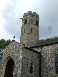 Topcroft porch and tower