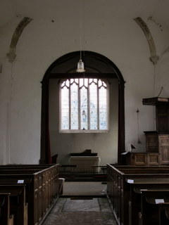 East Walton chancel arch & pulpit