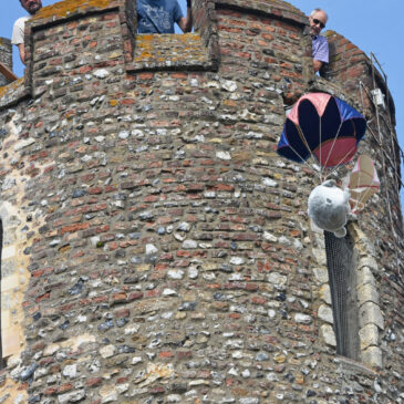 Brave Teddy bears take flight from Blundeston tower